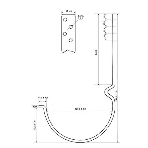 Держатель водосточного желоба