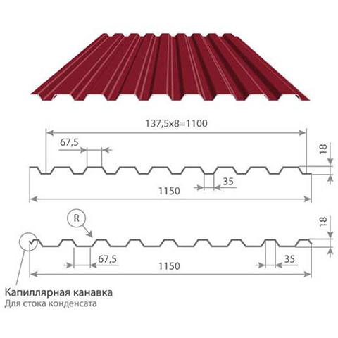 Профнастил для забора МП-20